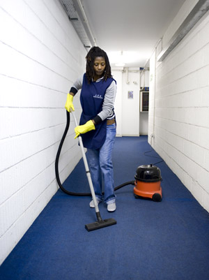 commercial cleaning Glasgow staff member