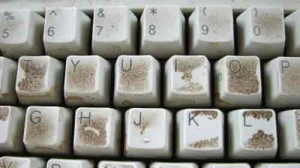 keyboard prior to computer cleaning