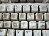 computer keyboard in need of a clean