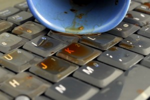 computer cleaning after split coffee split coffee cup on computer cleaning keyboard